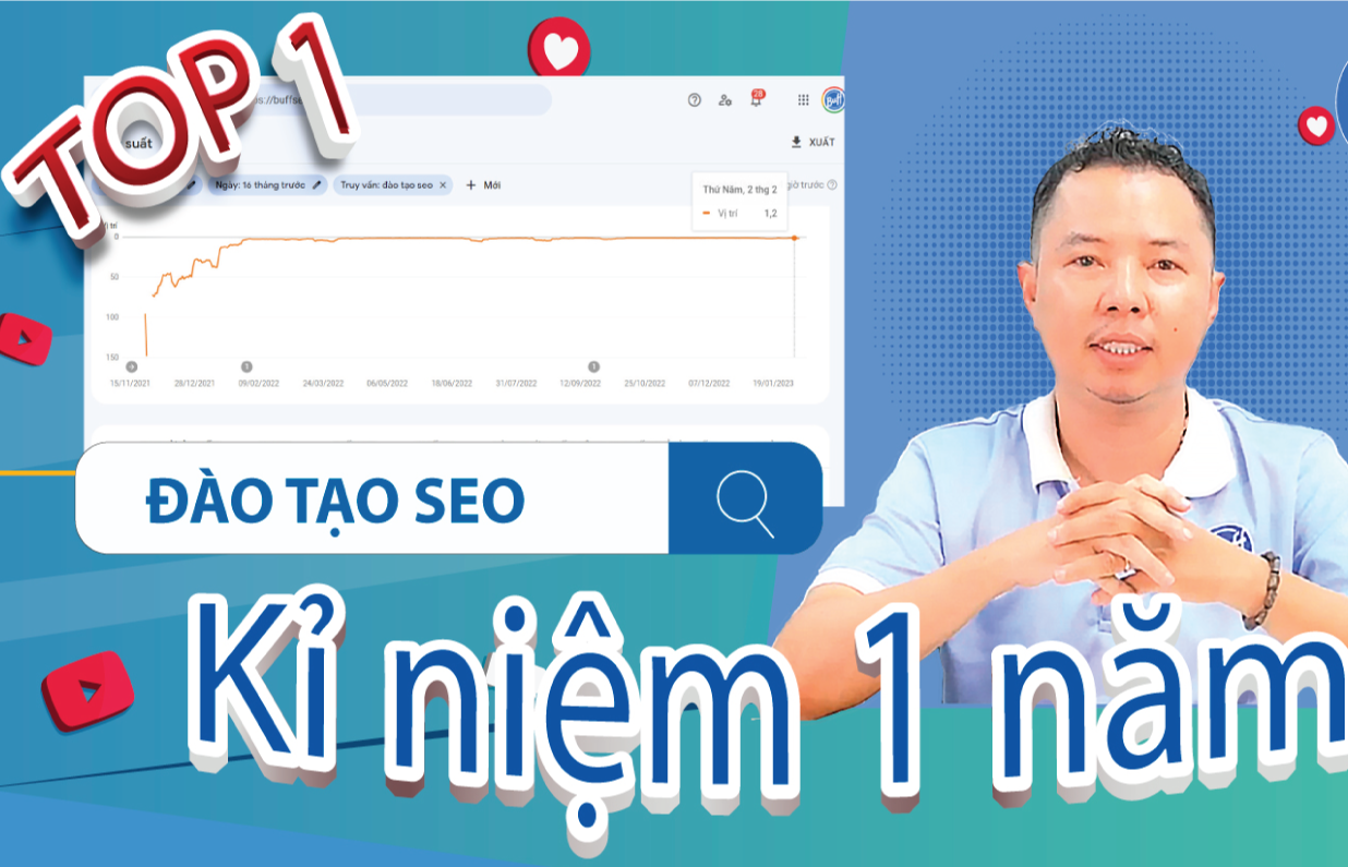 Đào tạo SEO Đẩy từ khóa lên TOP 1
